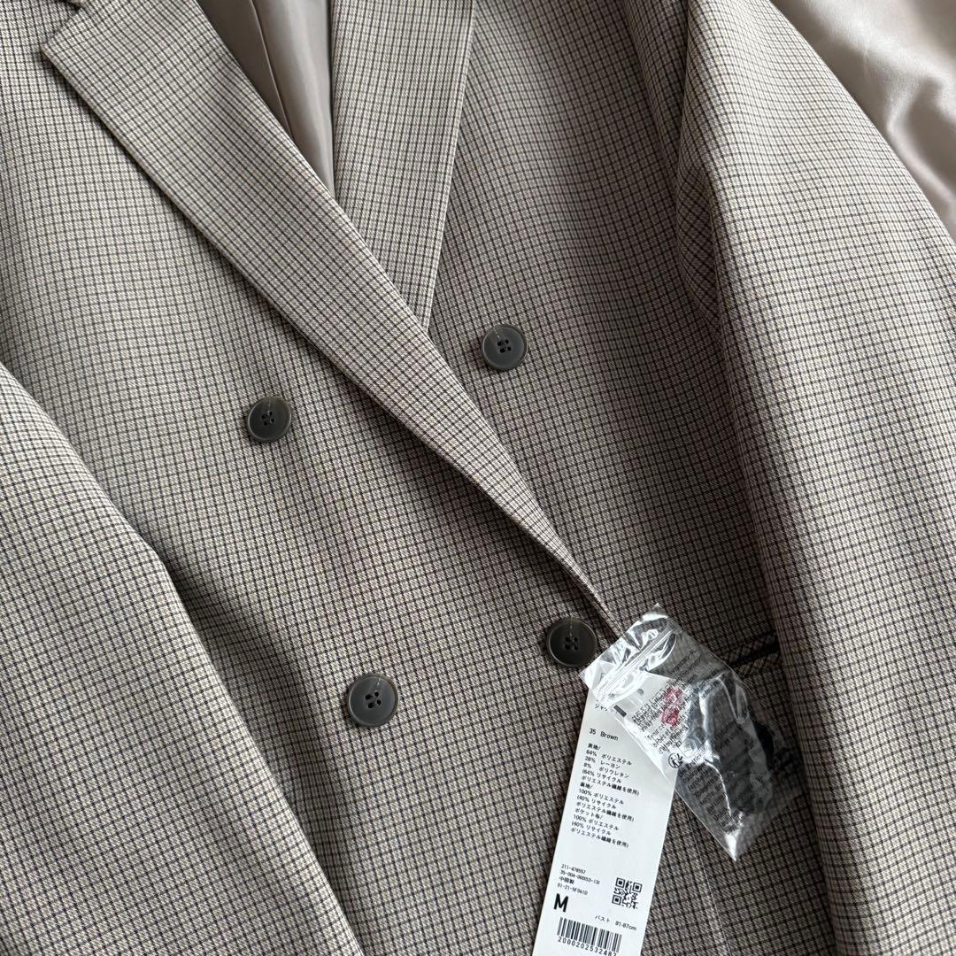 【タグ付き新品未使用】　ユニクロ　ダブルジャケット35 BROWN