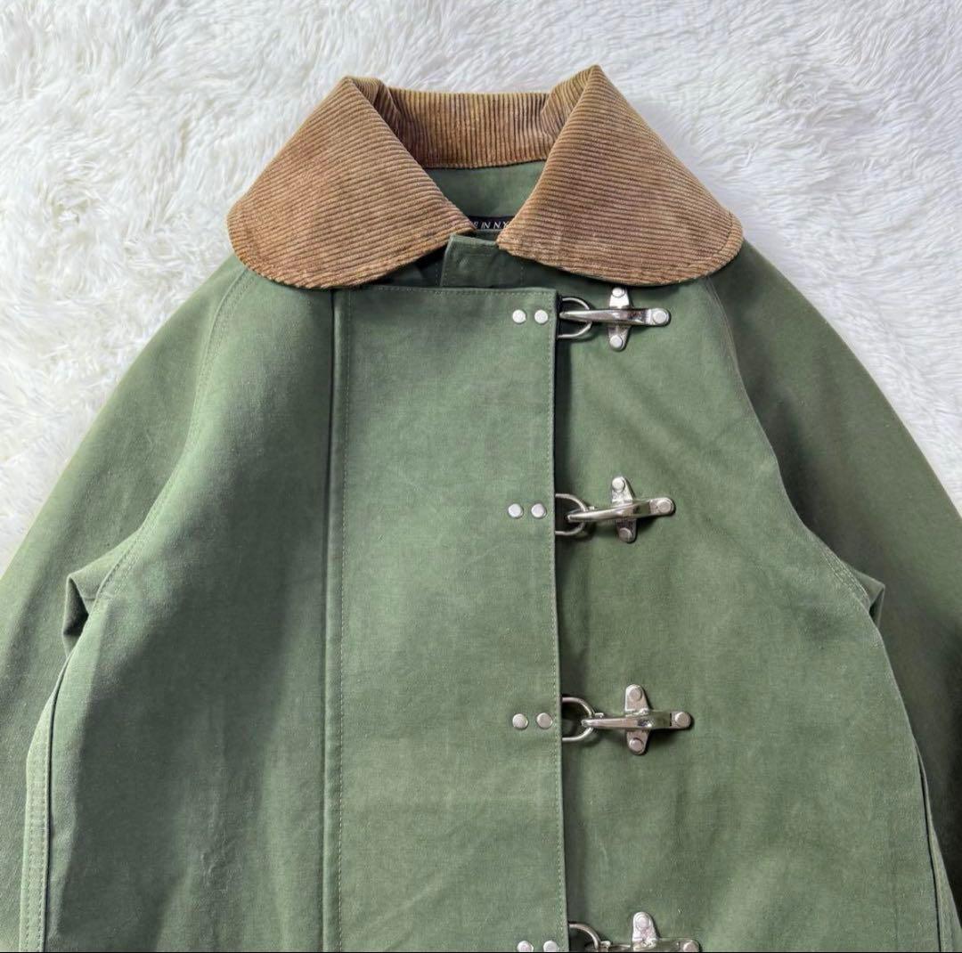 【美品 NYC製】ファイヤーマンジャケット バックル ヘビーコットン カーキ