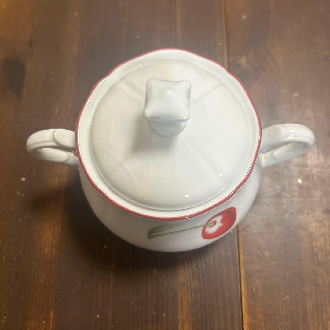 レア　リチャードジノリ　アンティコチェリー　シュガーポット　廃盤品　希少