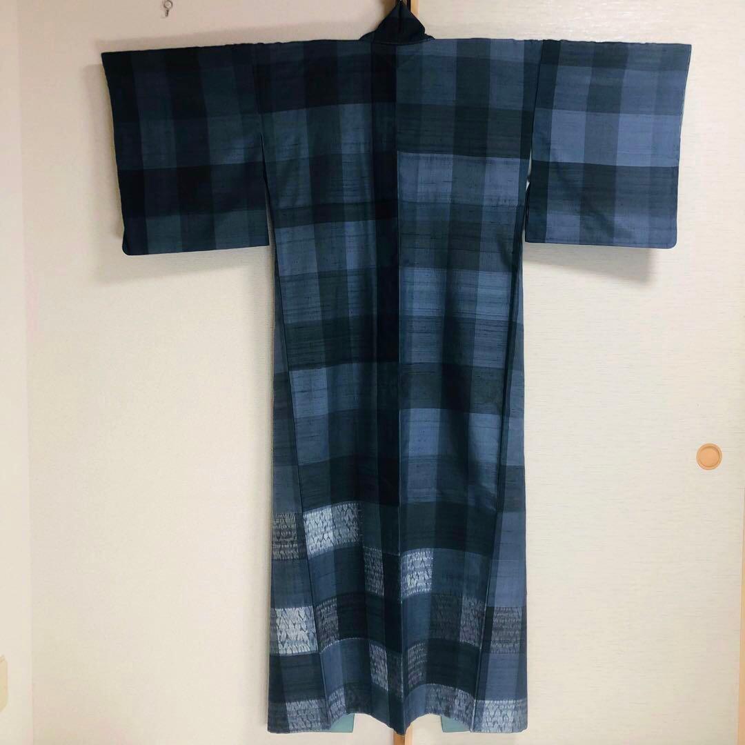 【未使用　トールサイズ】生紬　吉澤与一　付下げ　裄丈70.5 身丈169