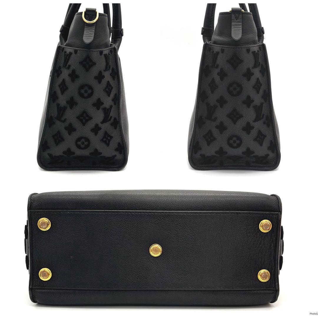 ルイヴィトン オンマイサイド MM モノグラム タフタージュ ブラック バッグ
