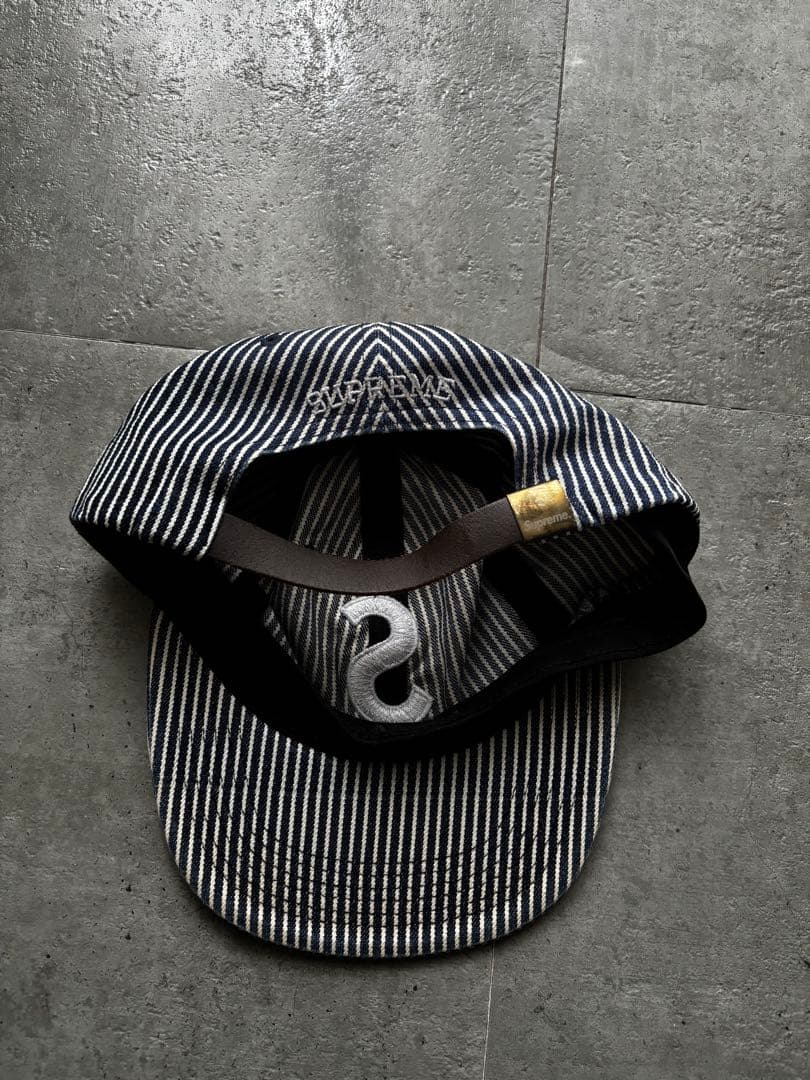 USA製　シュプリーム Sロゴ　ヒッコリー　ストライプ　キャップ　デザイン◎