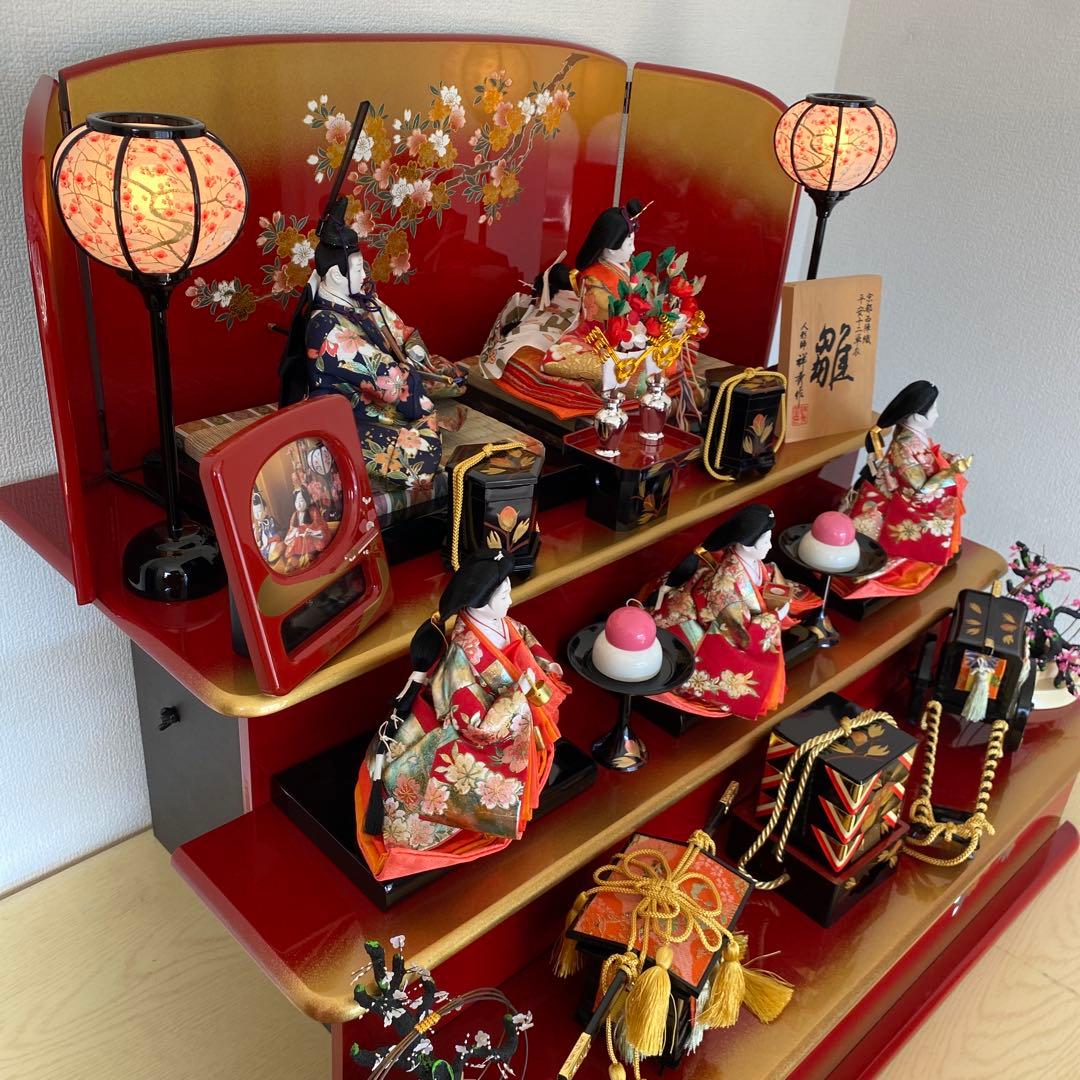 美品　雛人形　三段飾り雛