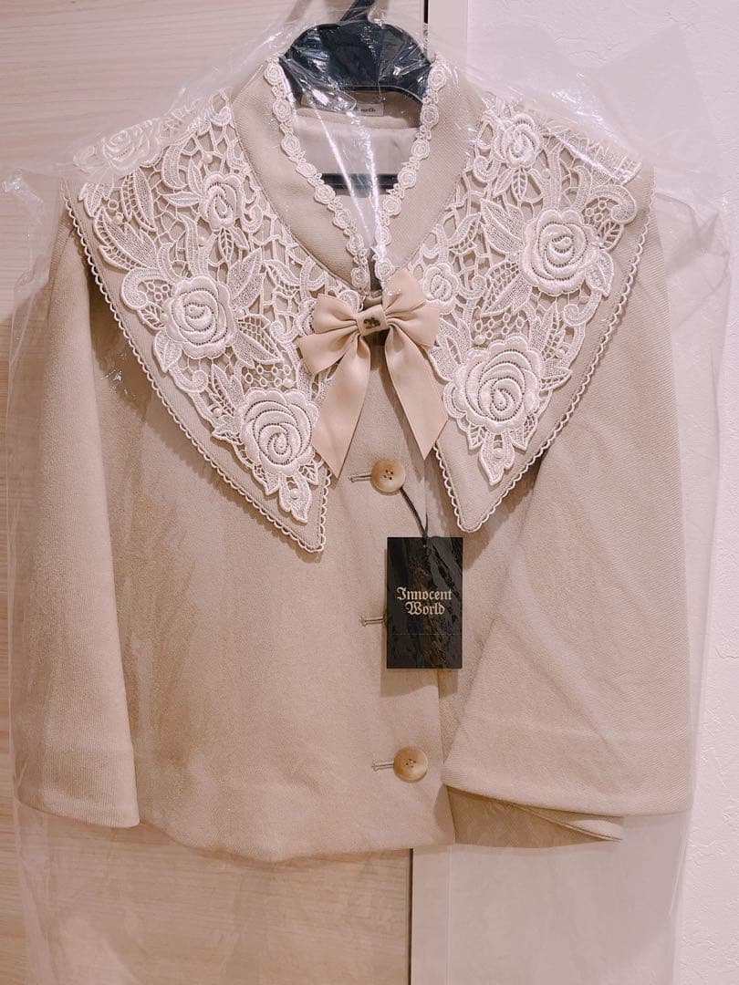 イノセントワールド 白薔薇ケープ カフェオレ×生成