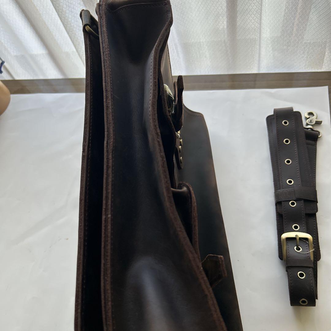 レザー ビジネスバッグ ブラウン