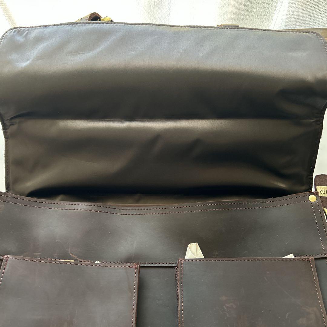 レザー ビジネスバッグ ブラウン