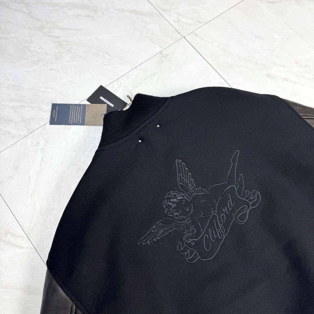 新品タグ付き マインデニム GB Sport レザー スタジャン L 黒