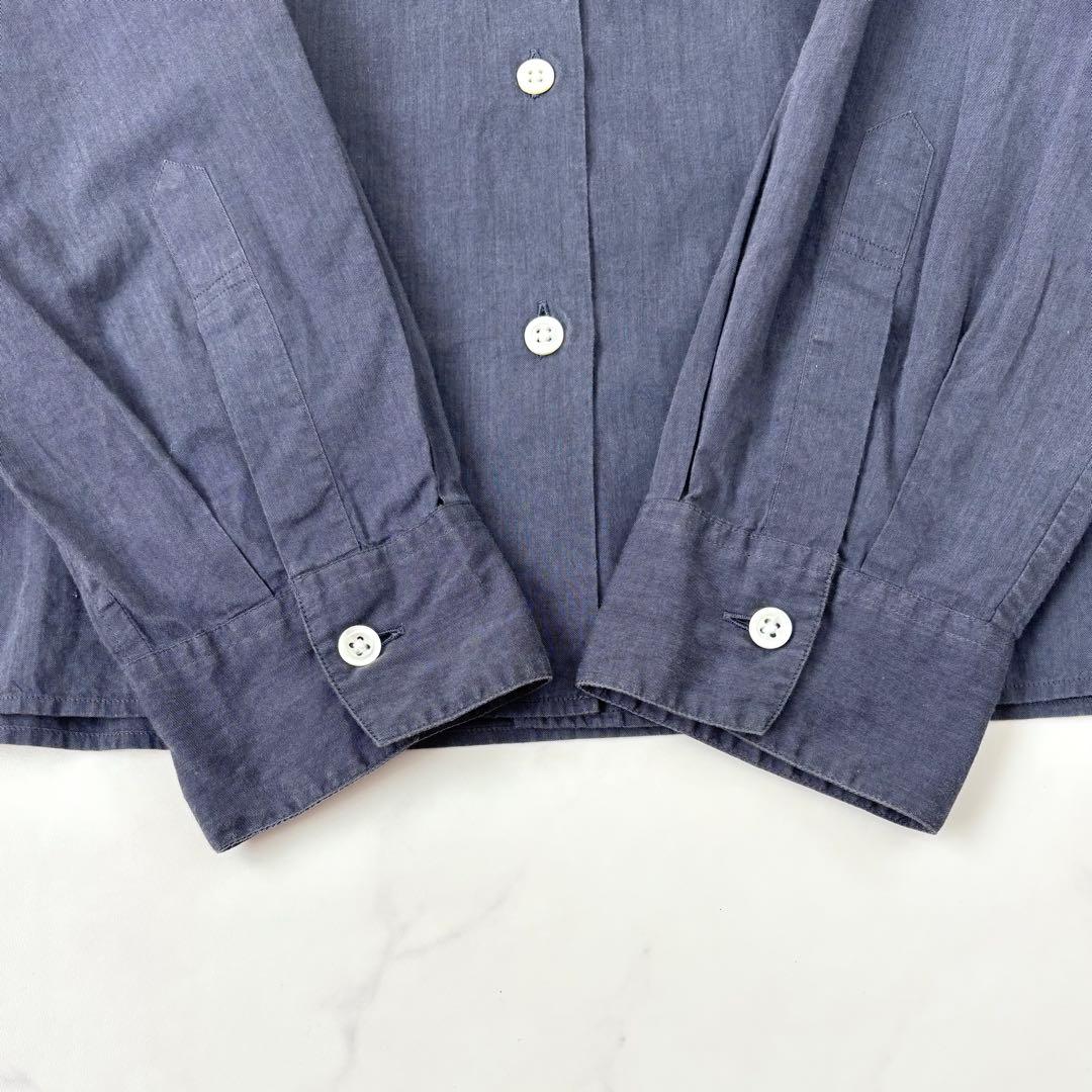 マーガレットハウエル ネッカチーフカラー コットンシャツ 長袖 L 日本製