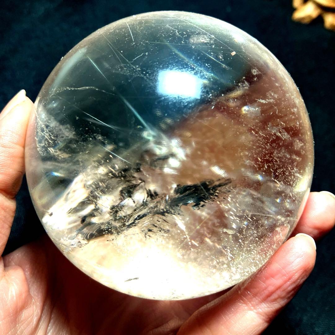 超特大　83mm ゴールドルチルクォーツ　金針水晶　パワーストーン