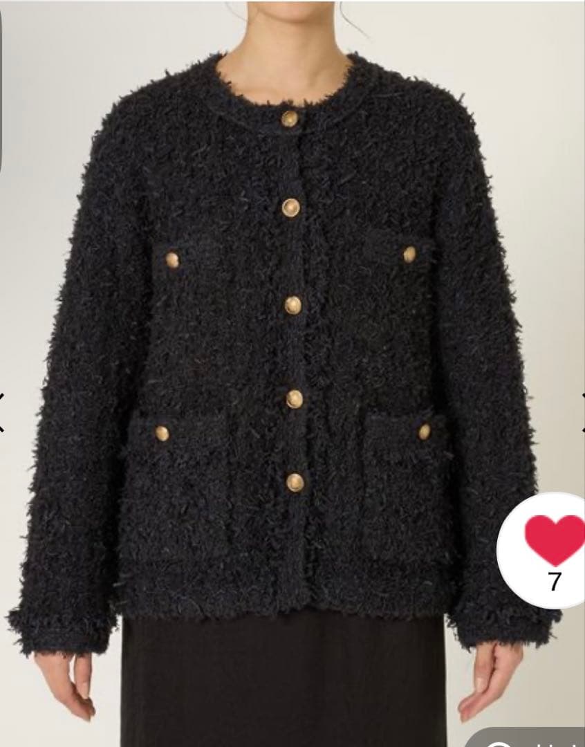 美品⭐︎ツイードニットジャケット BABYLONE バビロン⭐︎定価29,700円