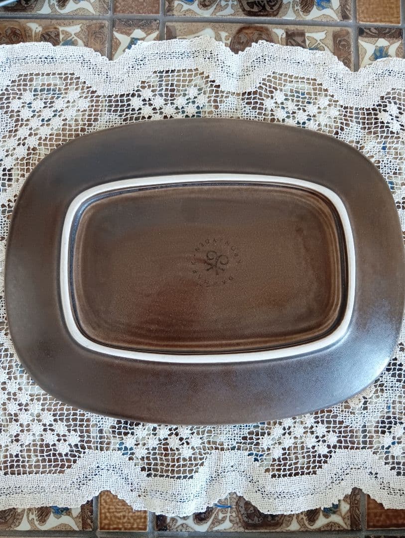クイストゴー　ブラウンアズール　ウンブラ　オーバル　スクエア　大皿　美品