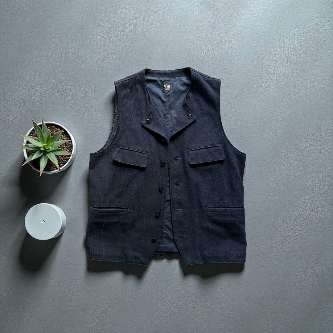 アディクトクローズ ADDICT CLOTHES ネイビー コットン混紡 ベスト