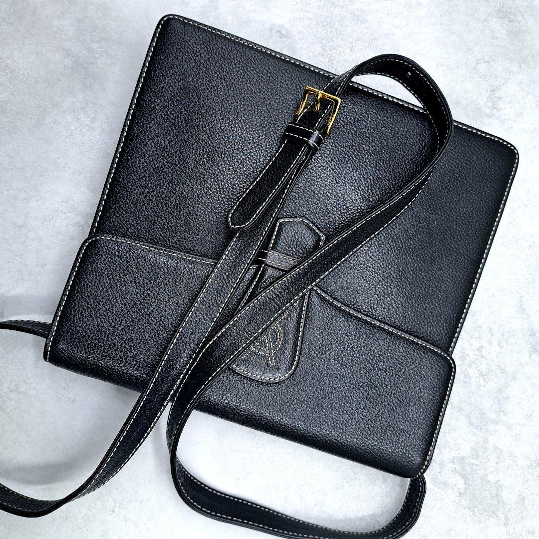 極美品 イヴサンローラン カサンドラ ショルダーバッグ YSL レザー ブラック