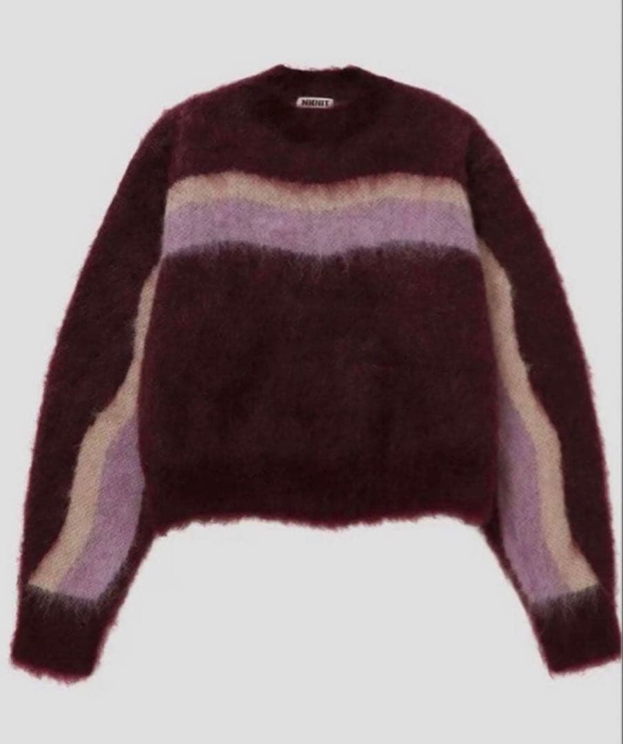 トップス NKNIT wave pattern mohair KNIT ours