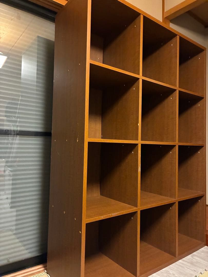 ブラウンオープンシェルフ 12個収納