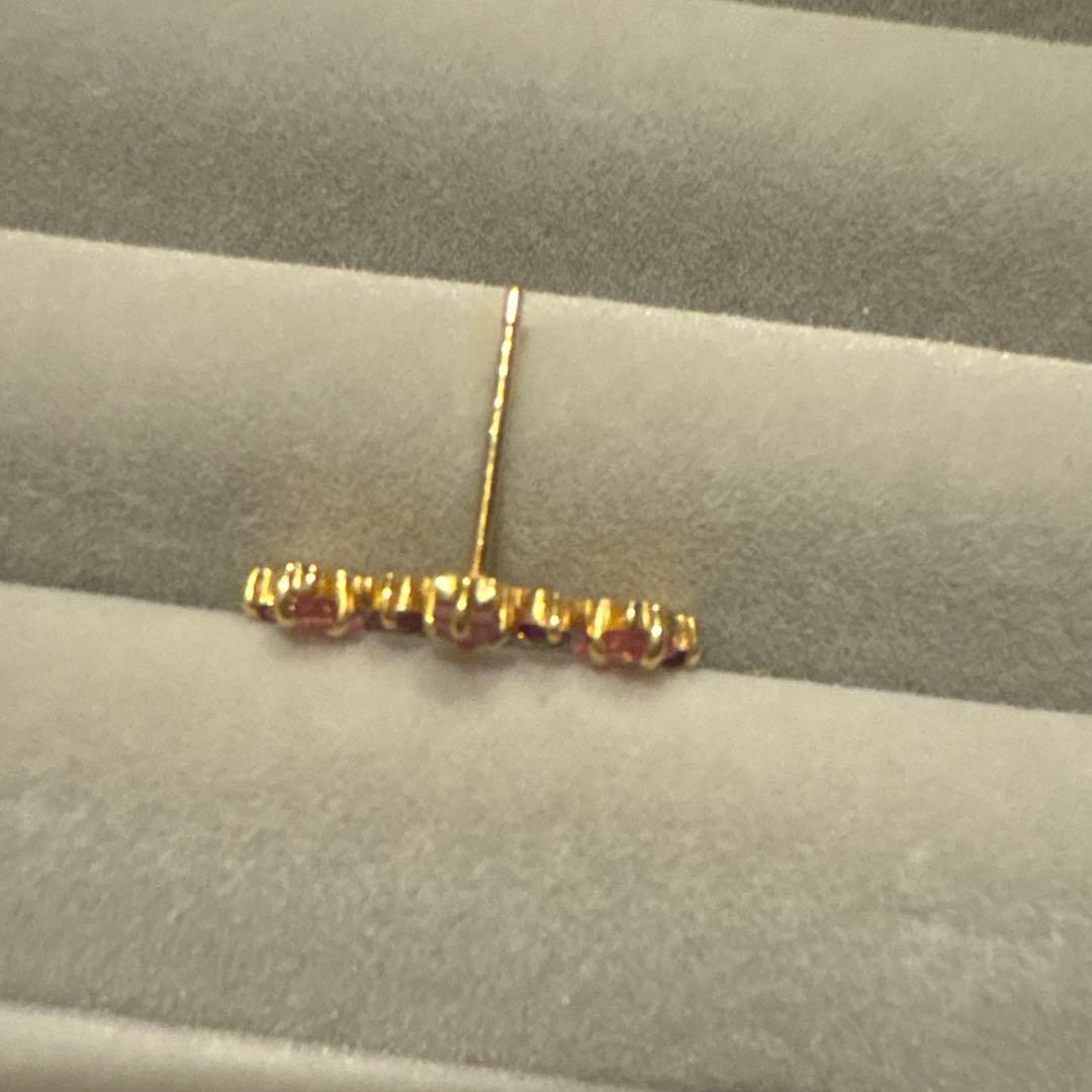 bizoux ピアス　ルビー×ピンクサファイア　ビズー