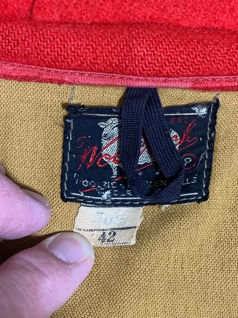 50‘s Woolrich ビンテージ マッキー 赤 ウール