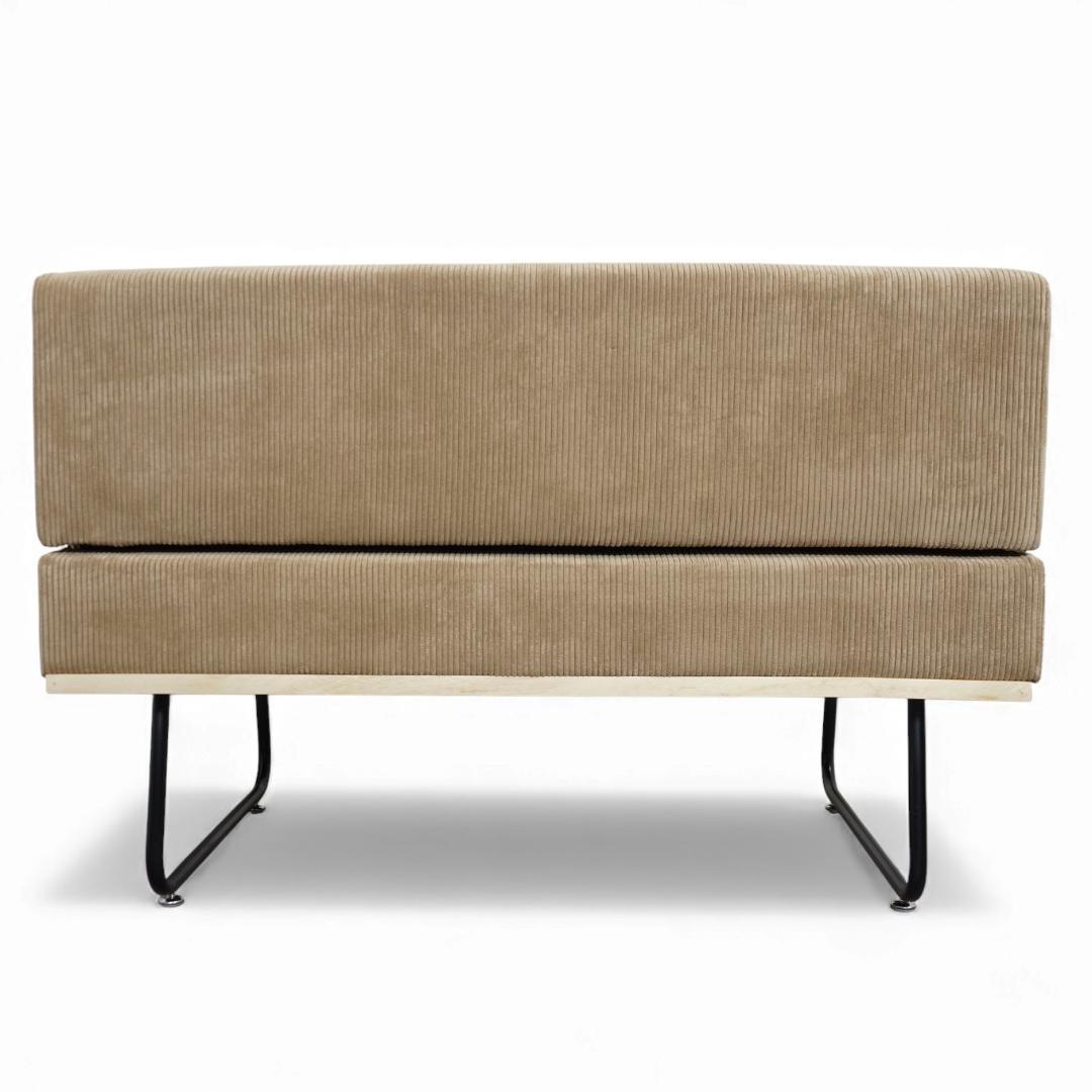 送料無料【新品】幅105cm コーデュロイアイアン脚 北欧 モダン