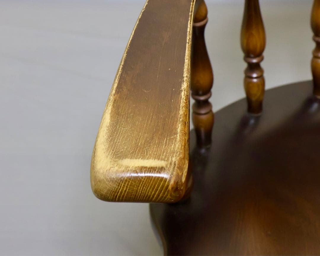 HIDA 飛騨産業木製アームチェア ダークブラウン