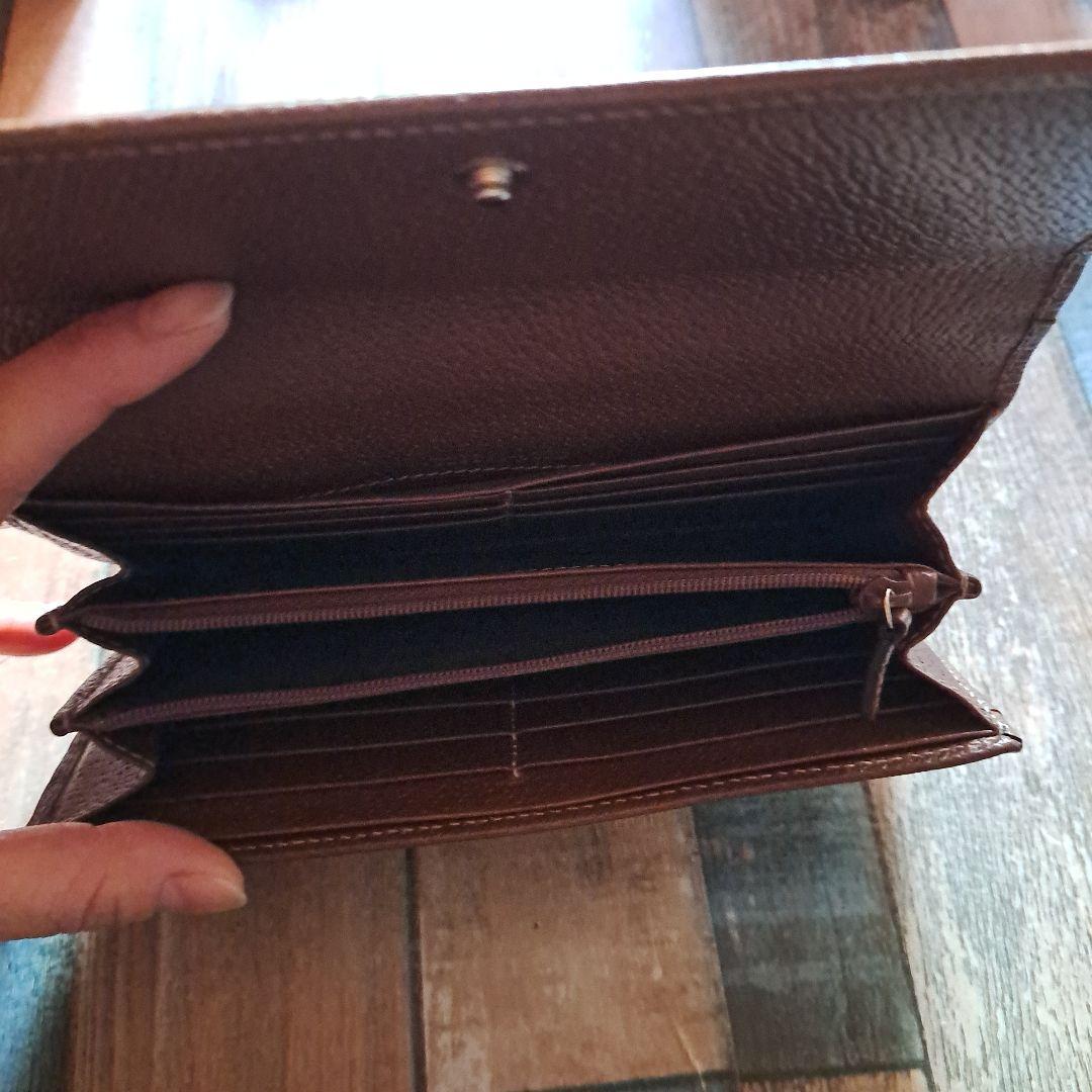 ※週末迄値下※GUCCI ブラウンレザー GGパターン 長財布