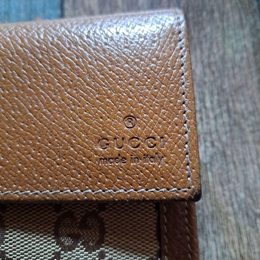 ※週末迄値下※GUCCI ブラウンレザー GGパターン 長財布