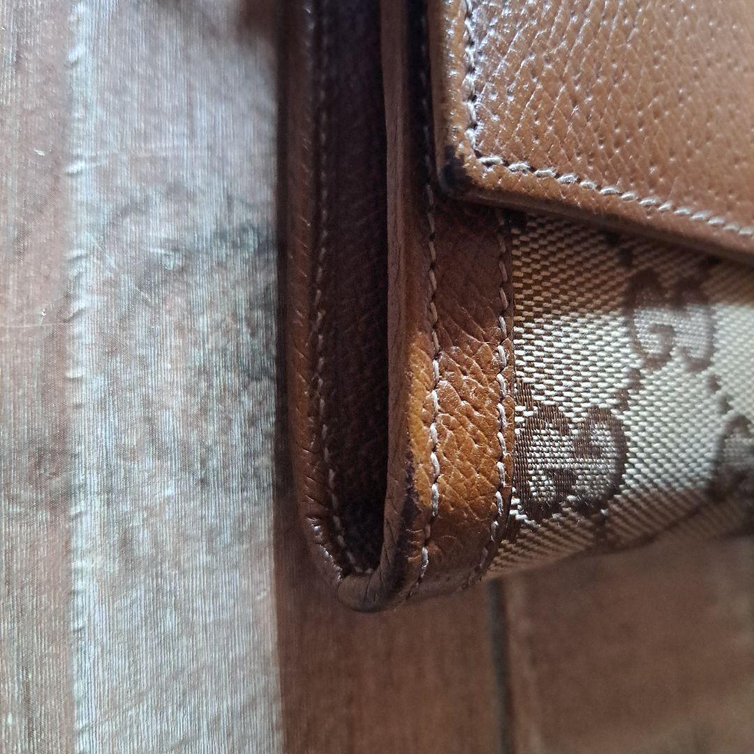 ※週末迄値下※GUCCI ブラウンレザー GGパターン 長財布