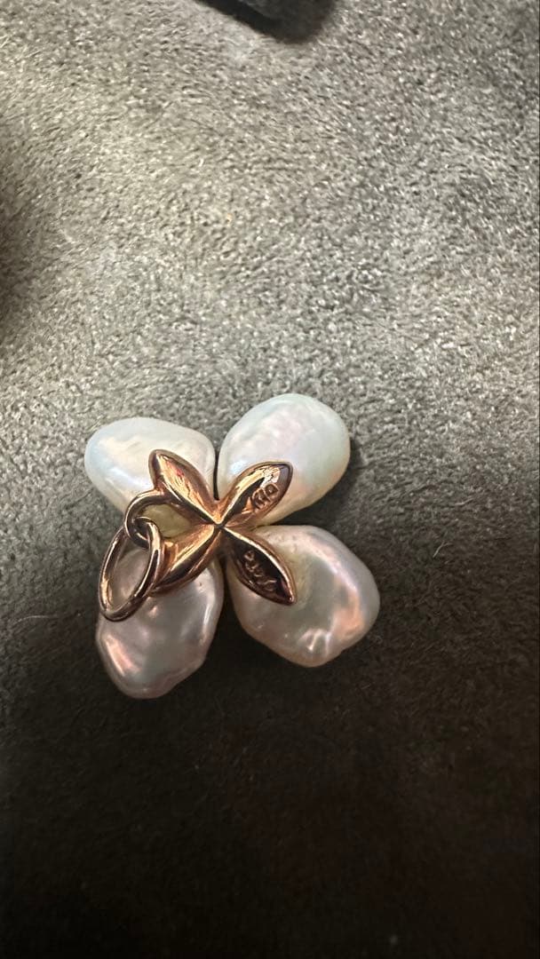 agete k10 淡水パール　チャーム　希少