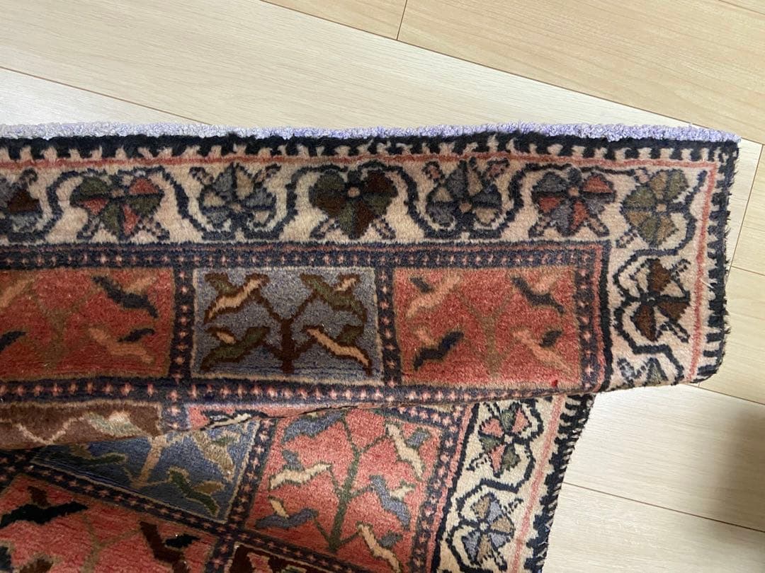 経年30年 イラン産 アンティークラグ ペルシャ絨毯 ラグ