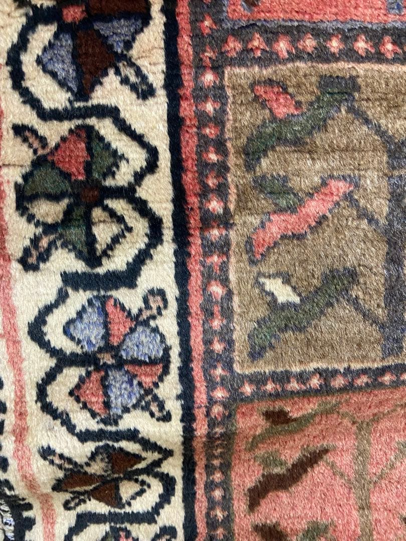 経年30年 イラン産 アンティークラグ ペルシャ絨毯 ラグ