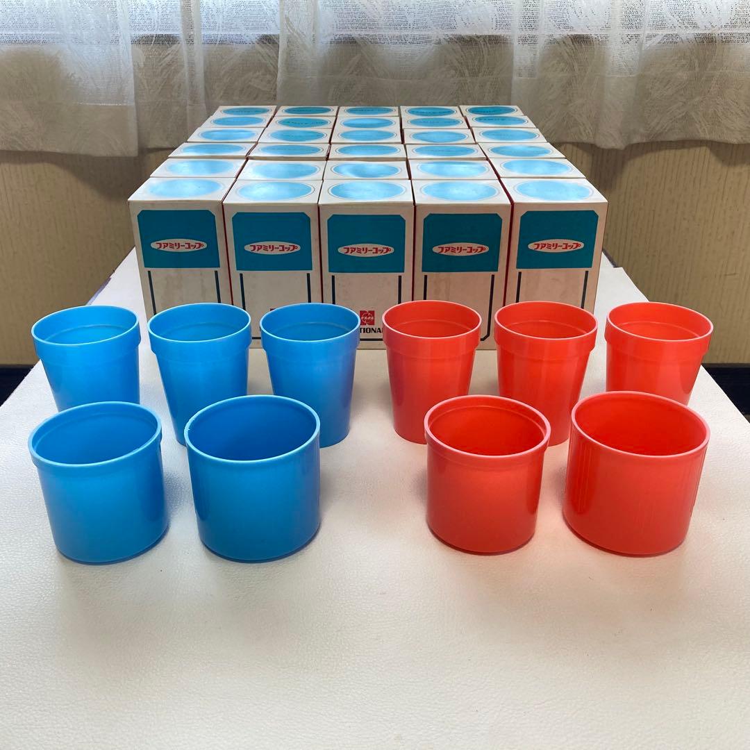 ナショナル ファミリーコップ グラス 30個 ポップ 昭和 レトロ 新品