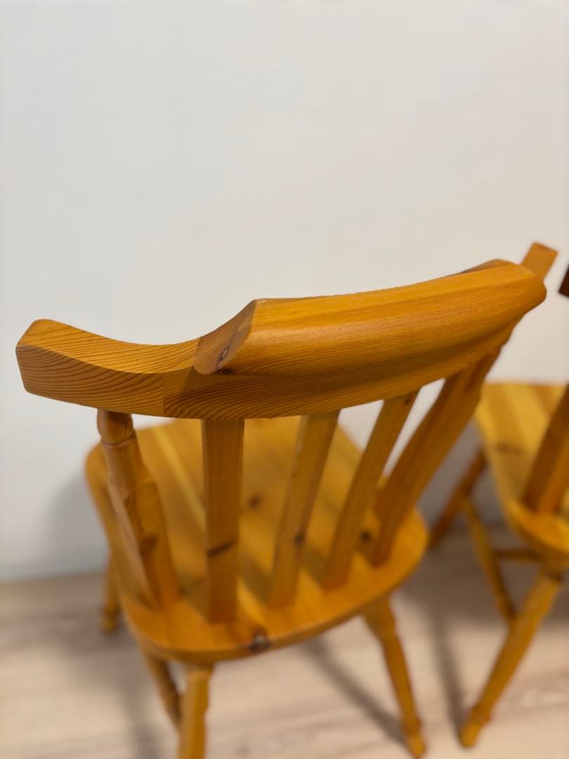 【美品】 ウィンザーチェア カントリー 洋風 天然木　ダイニングチェア①