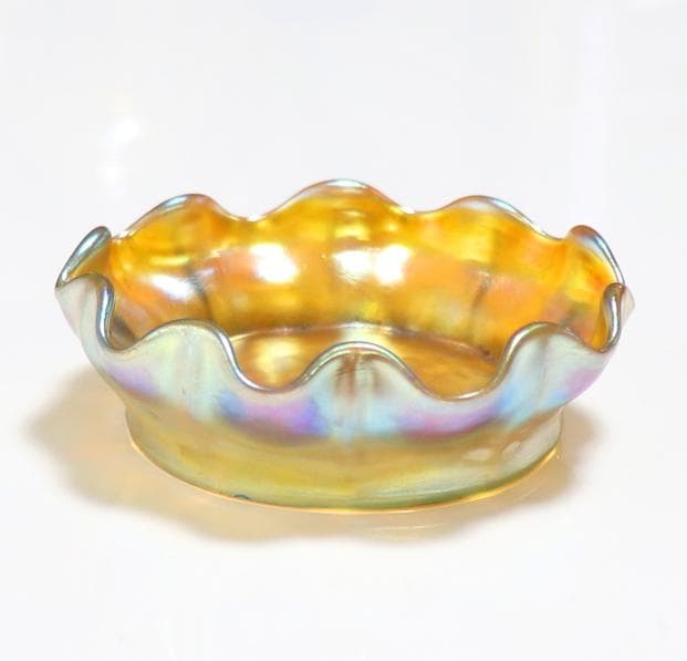 ルイス・C・ティファニー ファブリルガラス 塩入れ ソルトセラー アンティークd