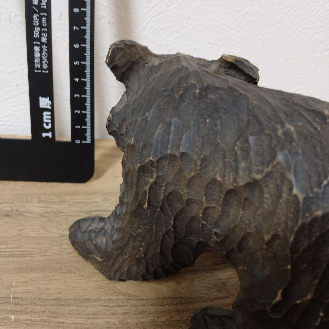 彫刻 アンティーク工芸品希少熊置物北海道民藝 木彫り熊 アイヌ オブジェ 骨董