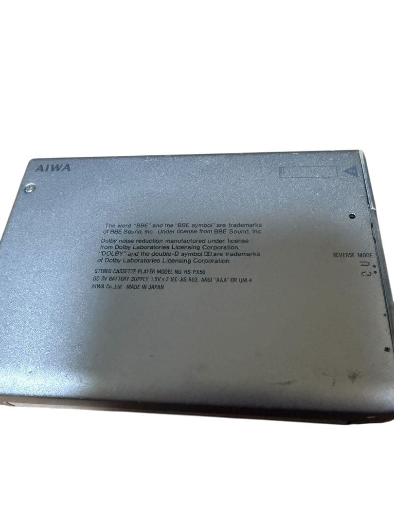 AIWA HS-PX50 シルバー ポータブルカセットプレーヤー　 現状品