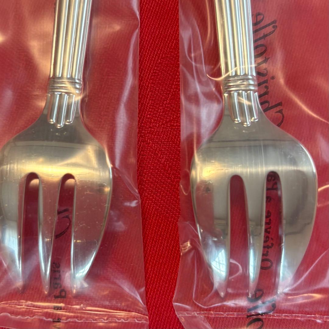 オイスターフォーク christofle クリストフルアリア 2本 新品