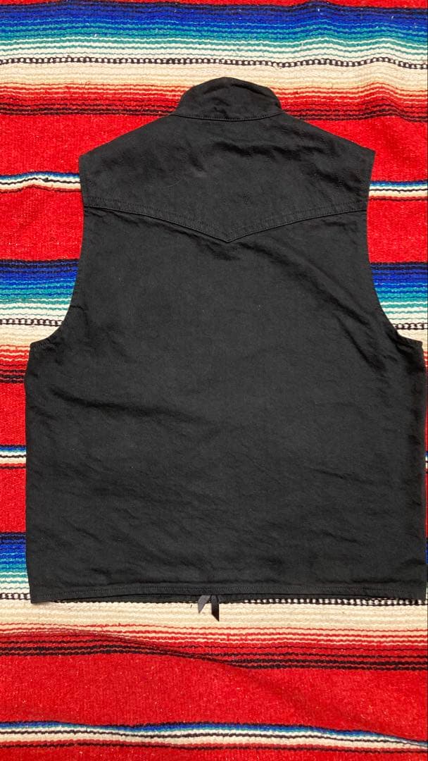 Langlitz Leathers ブラックデニムベスト L