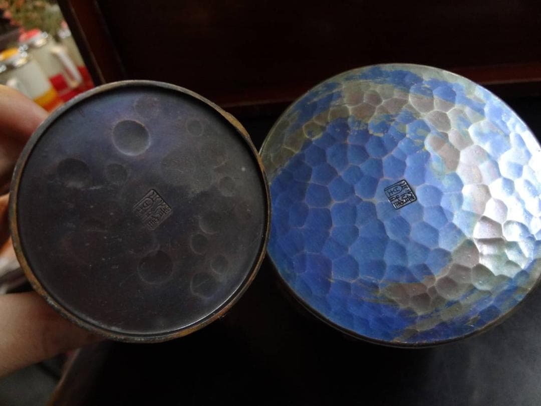 彫金花器　　　花器セット　新潟名匠　　花瓶・一輪生