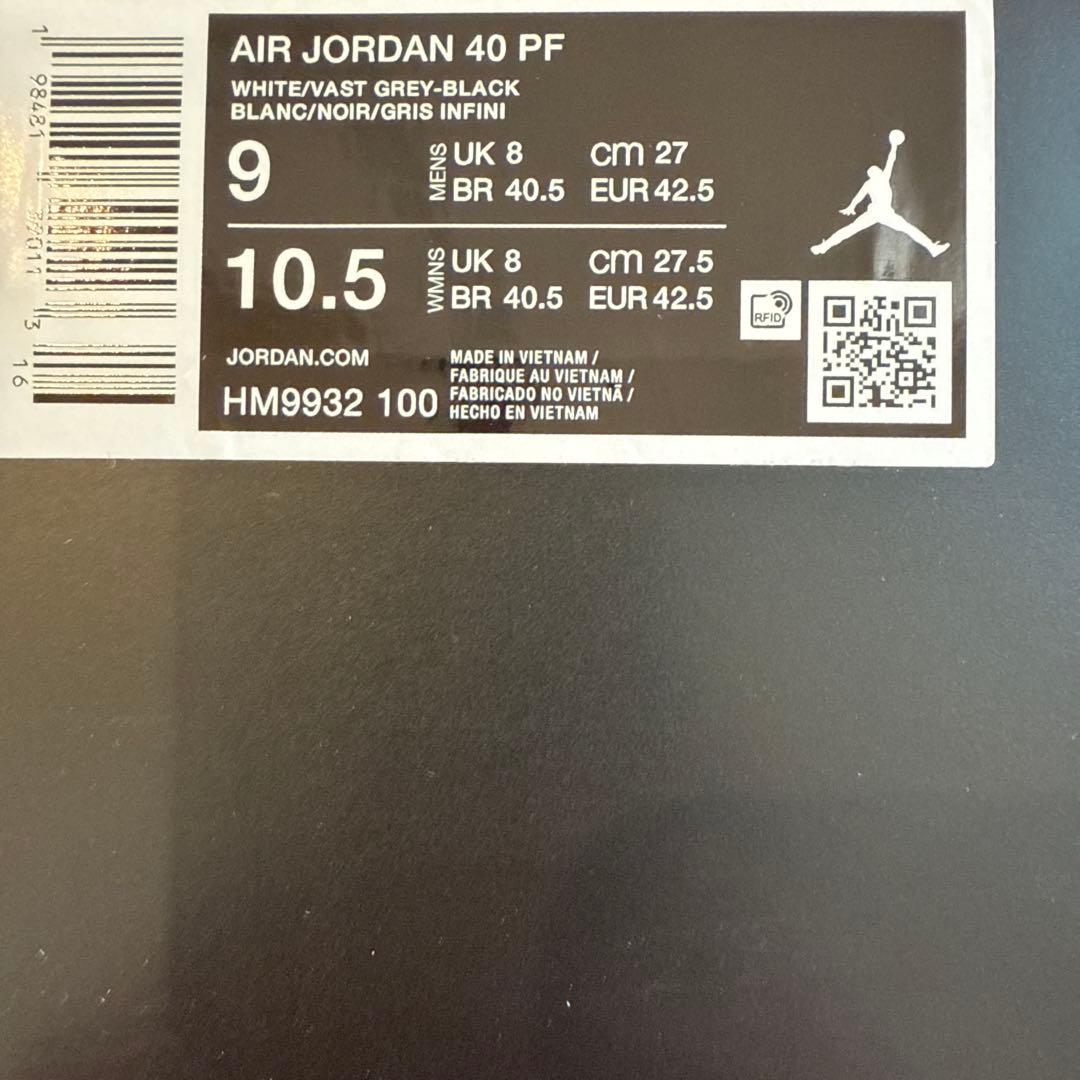 シューズ(男性用) AIR JORDAN 40 PF 27cm