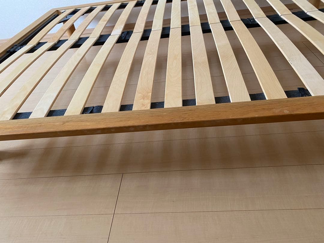 近隣地域限定送料無料❗️無印良品・木製ベッドフレーム オーク材突板　ダブル