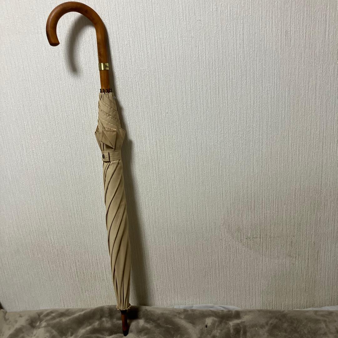 ポロ ラルフローレン 刺繍ロゴ 晴雨兼用長傘 ベージュ