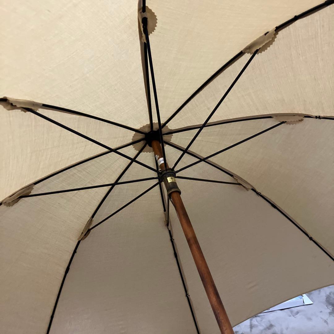 ポロ ラルフローレン 刺繍ロゴ 晴雨兼用長傘 ベージュ