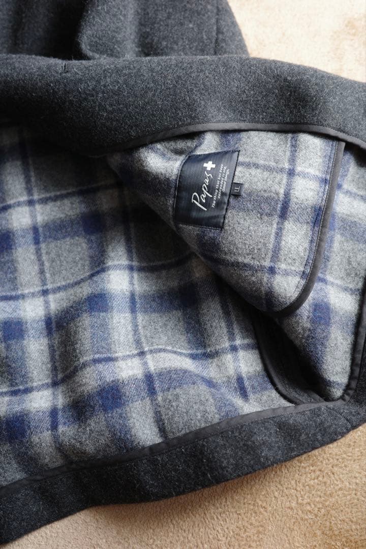 PAPAS + パパス プラス ウール×カシミア×アンゴラ コート