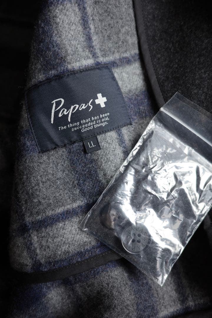 PAPAS + パパス プラス ウール×カシミア×アンゴラ コート