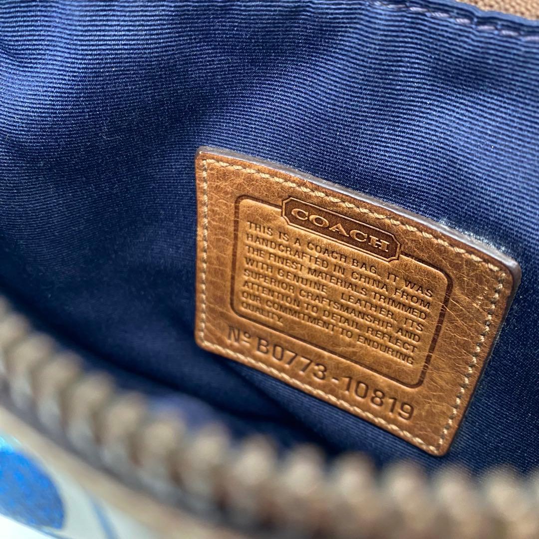 COACH コーチ パッチワーク デニム ショルダーバッグ