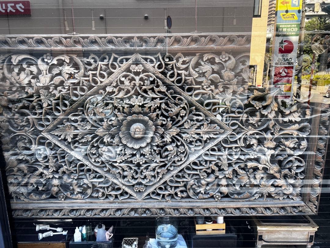 チークカービングパネル