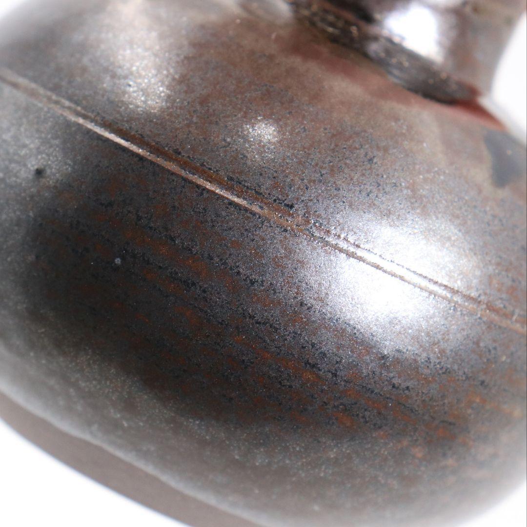 笹田有祥作 摸 唐物大名物 早苗丸壷茶入 宗薫緞子仕覆付 茶道具　V904　N9