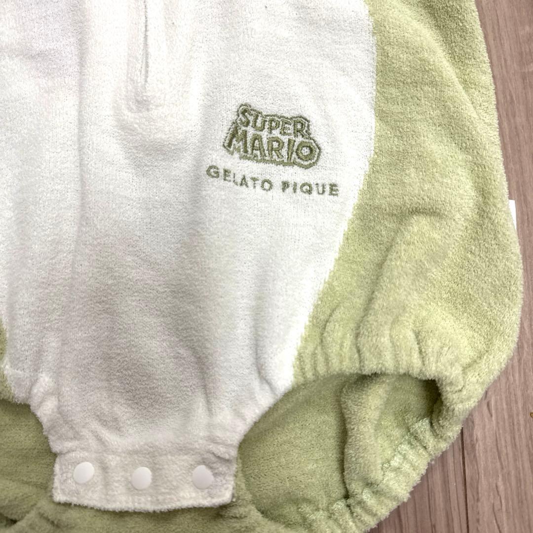 【美品】80 ジェラートピケ　ヨッシー　ロンパース　半袖