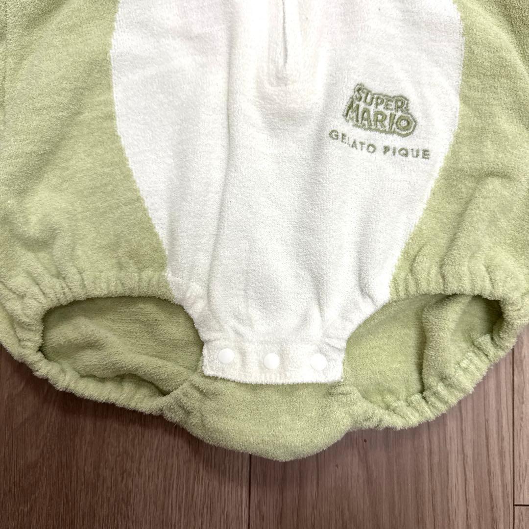 【美品】80 ジェラートピケ　ヨッシー　ロンパース　半袖