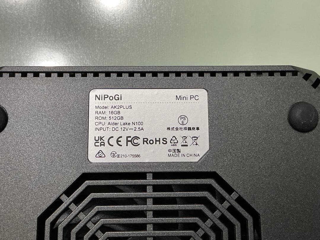NiPoGi AK2PLUS ミニPC 16GB RAM 512GB SSD
