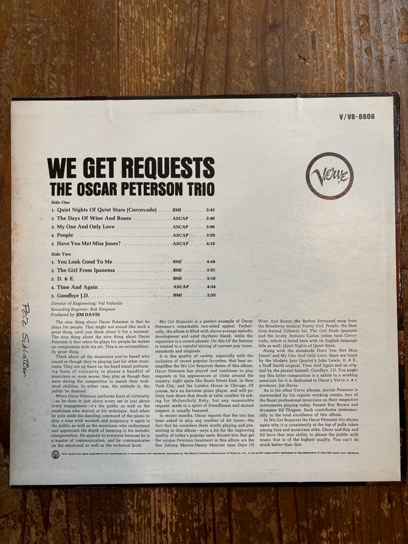 サンダーOscar Peterson ２枚セットUS盤 mono